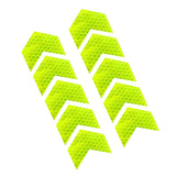 Maxbell 10x Arrow Reflective Stickers Night Sign Self Adhesive for Truck Green