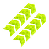 Maxbell 10x Arrow Reflective Stickers Night Sign Self Adhesive for Truck Green