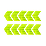 Maxbell 10x Arrow Reflective Stickers Night Sign Self Adhesive for Truck Green