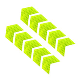 Maxbell 10x Arrow Reflective Stickers Night Sign Self Adhesive for Truck Green