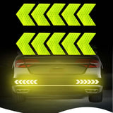Maxbell 10x Arrow Reflective Stickers Night Sign Self Adhesive for Truck Green