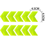 Maxbell 10x Arrow Reflective Stickers Night Sign Self Adhesive for Truck Green