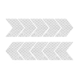 Maxbell 10x Arrow Reflective Stickers Night Sign Self Adhesive for Truck White