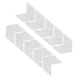 Maxbell 10x Arrow Reflective Stickers Night Sign Self Adhesive for Truck White
