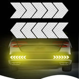 Maxbell 10x Arrow Reflective Stickers Night Sign Self Adhesive for Truck White