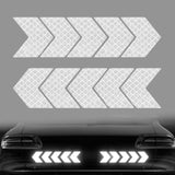 Maxbell 10x Arrow Reflective Stickers Night Sign Self Adhesive for Truck White