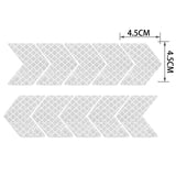 Maxbell 10x Arrow Reflective Stickers Night Sign Self Adhesive for Truck White