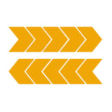 Maxbell 10x Arrow Reflective Stickers Night Sign Self Adhesive for Truck Yellow
