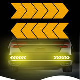 Maxbell 10x Arrow Reflective Stickers Night Sign Self Adhesive for Truck Yellow