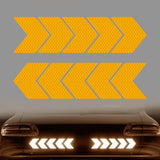 Maxbell 10x Arrow Reflective Stickers Night Sign Self Adhesive for Truck Yellow