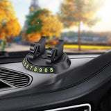 Maxbell 2 in 1 Temporary Parking Card Number Plate Car Phone Holder for Parking Style D