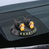 Maxbell 2 in 1 Temporary Parking Card Number Plate Car Phone Holder for Parking Style E