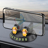 Maxbell 2 in 1 Temporary Parking Card Number Plate Car Phone Holder for Parking Style E