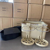 Maxbell Car Armrest Storage box Cup Holder car Storage for Coffee Beige Yellow
