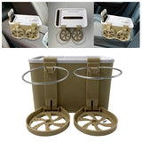 Maxbell Car Armrest Storage box Cup Holder car Storage for Coffee Beige Yellow
