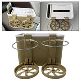 Maxbell Car Armrest Storage box Cup Holder car Storage for Coffee Beige Yellow