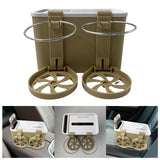 Maxbell Car Armrest Storage box Cup Holder car Storage for Coffee Beige Yellow