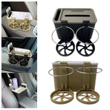 Maxbell Car Armrest Storage box Cup Holder car Storage for Coffee Beige Yellow