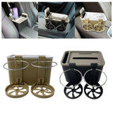 Maxbell Car Armrest Storage box Cup Holder car Storage for Coffee Beige Yellow
