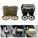 Maxbell Car Armrest Storage box Cup Holder car Storage for Coffee Beige Yellow