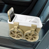 Maxbell Car Armrest Storage box Cup Holder car Storage for Coffee Beige Yellow