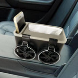 Maxbell Car Armrest Storage box Cup Holder car Storage for Coffee Black