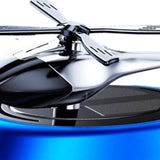 Maxbell Helicopter Car Air Freshener Office Dual Frequency Mode Solar Autorotation Blue