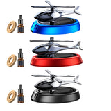 Maxbell Helicopter Car Air Freshener Office Dual Frequency Mode Solar Autorotation Blue