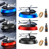 Maxbell Helicopter Car Air Freshener Office Dual Frequency Mode Solar Autorotation Blue