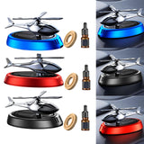 Maxbell Helicopter Car Air Freshener Office Dual Frequency Mode Solar Autorotation Blue