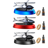 Maxbell Helicopter Car Air Freshener Office Dual Frequency Mode Solar Autorotation Blue