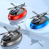 Maxbell Helicopter Car Air Freshener Office Dual Frequency Mode Solar Autorotation Blue