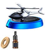 Maxbell Helicopter Car Air Freshener Office Dual Frequency Mode Solar Autorotation Blue
