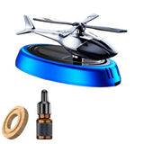 Maxbell Helicopter Car Air Freshener Office Dual Frequency Mode Solar Autorotation Blue