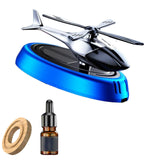 Maxbell Helicopter Car Air Freshener Office Dual Frequency Mode Solar Autorotation Blue