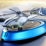 Maxbell Helicopter Car Air Freshener Office Dual Frequency Mode Solar Autorotation Blue