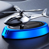 Maxbell Helicopter Car Air Freshener Office Dual Frequency Mode Solar Autorotation Blue