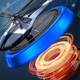 Maxbell Helicopter Car Air Freshener Office Dual Frequency Mode Solar Autorotation Blue
