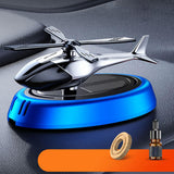 Maxbell Helicopter Car Air Freshener Office Dual Frequency Mode Solar Autorotation Blue