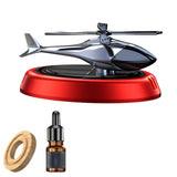 Maxbell Helicopter Car Air Freshener Office Dual Frequency Mode Solar Autorotation Red