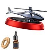 Maxbell Helicopter Car Air Freshener Office Dual Frequency Mode Solar Autorotation Red