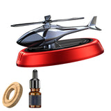 Maxbell Helicopter Car Air Freshener Office Dual Frequency Mode Solar Autorotation Red
