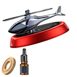 Maxbell Helicopter Car Air Freshener Office Dual Frequency Mode Solar Autorotation Red