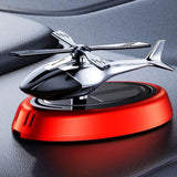 Maxbell Helicopter Car Air Freshener Office Dual Frequency Mode Solar Autorotation Red