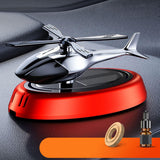 Maxbell Helicopter Car Air Freshener Office Dual Frequency Mode Solar Autorotation Red