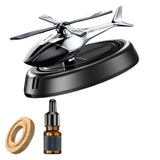 Maxbell Helicopter Car Air Freshener Office Dual Frequency Mode Solar Autorotation Black