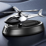 Maxbell Helicopter Car Air Freshener Office Dual Frequency Mode Solar Autorotation Black