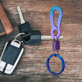 Maxbell Fashion Car Keyrings Men metal Decoration Waist Belt Buckle Pendant Light blue