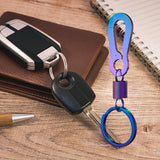 Maxbell Fashion Car Keyrings Men metal Decoration Waist Belt Buckle Pendant Light blue