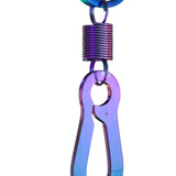 Maxbell Fashion Car Keyrings Men metal Decoration Waist Belt Buckle Pendant Light blue